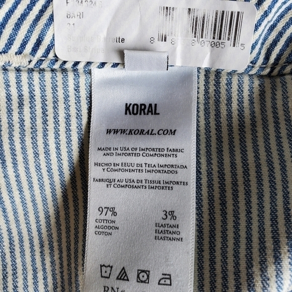 NWT Koral hi-rise pinstripe crop jeans Sz. 31 - Picture 5 of 7